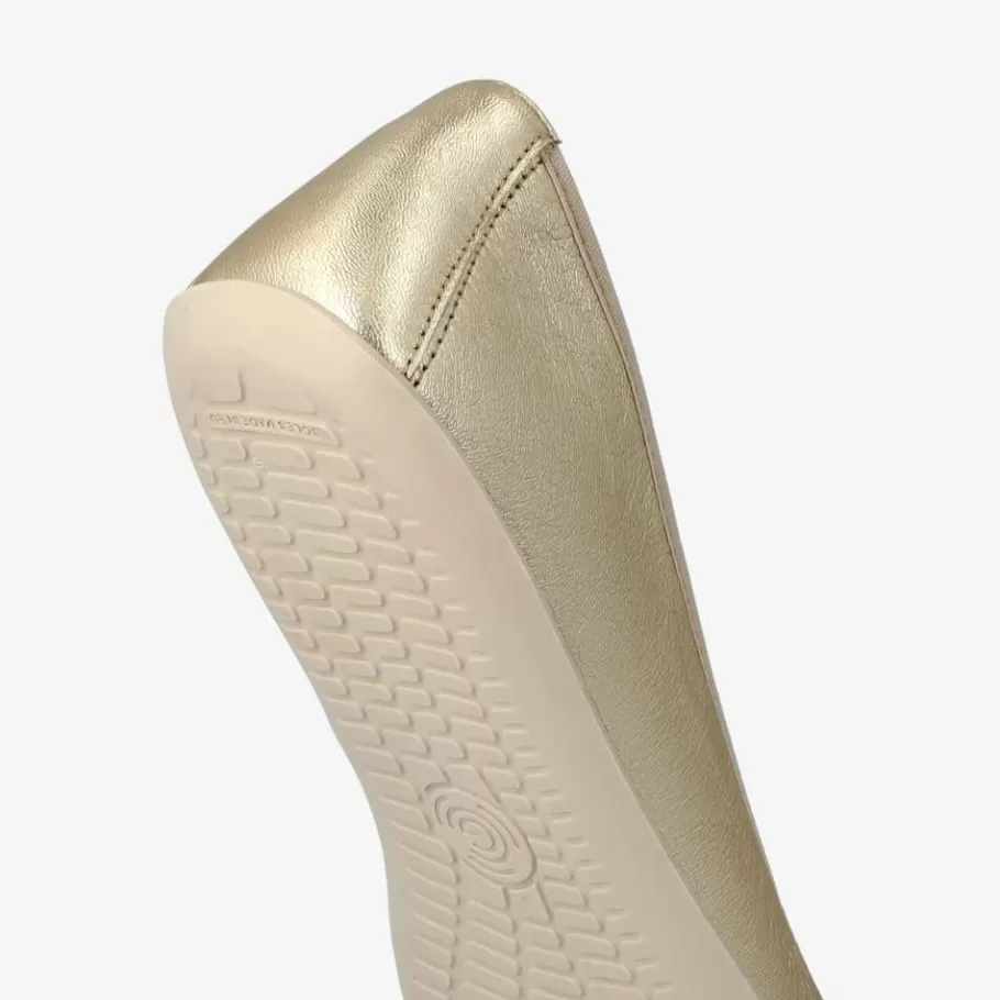 Ballet Flats | Groundies ® Lily Classic Women Metallic Champagne