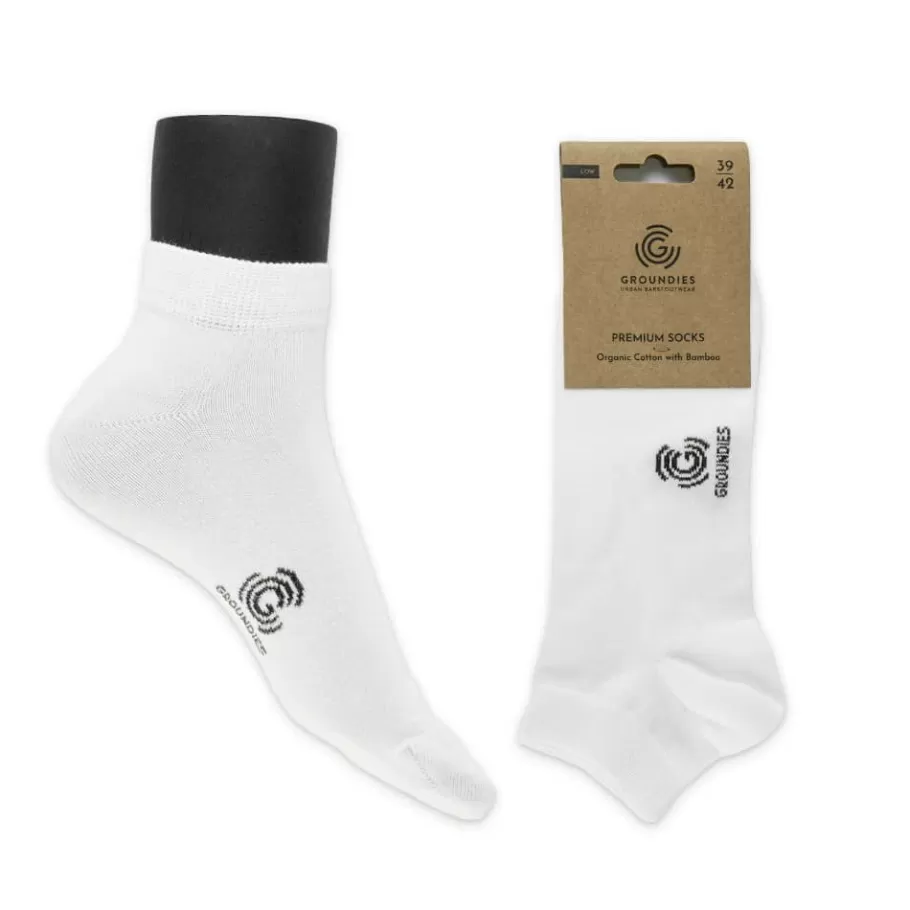 Accessories | Groundies ® Premium Socks Low White