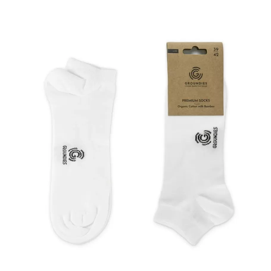 Accessories | Groundies ® Premium Socks Low White