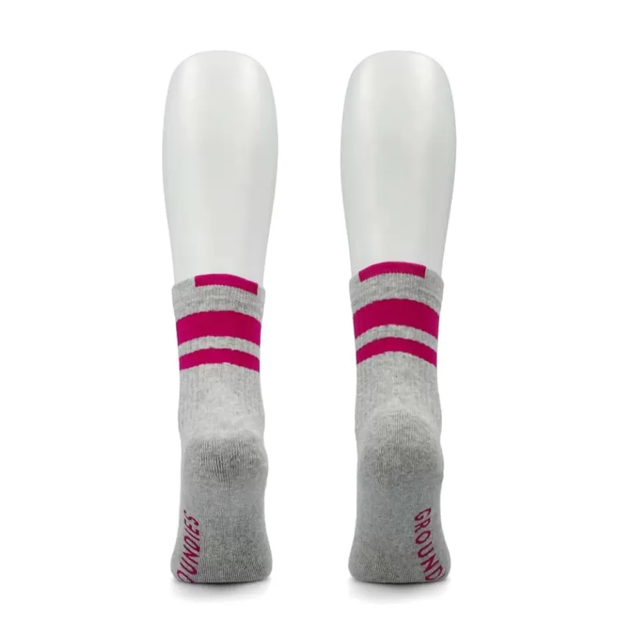 Accessories | Groundies ® Sportsocks Grey/Pink